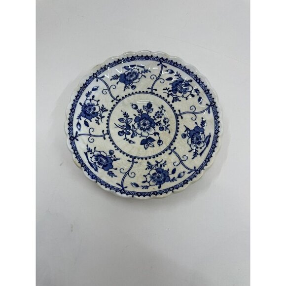 Johnson Brothers Blue Indies Ironstone Saucer Vintage UK Dinnerware Tea - Picture 1 of 4
